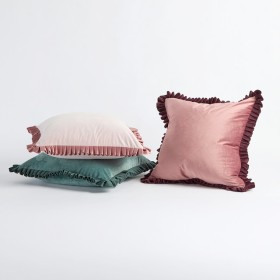Davina-Pleated-Ruffle-Velvet-Cushion-by-MUSE on sale