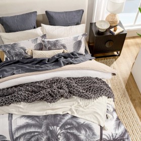 Noir-Palm-Quilt-Cover-Set-by-Essentials on sale