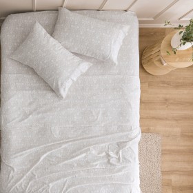 Daisy-Tile-Cotton-Printed-Flannelette-Sheet-Set-by-Habitat on sale