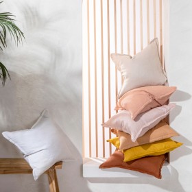 Sahara-Linen-Feather-Plain-Cushion-by-MUSE on sale