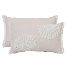 Shell-Embroidered-Oblong-Cushion-by-MUSE on sale