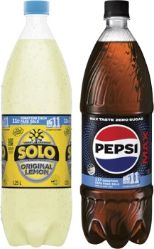 Pepsi-or-Solo-Soft-Drink-125-Litre on sale