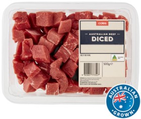 Coles+Australian+No+Added+Hormones+Beef+Diced+500g