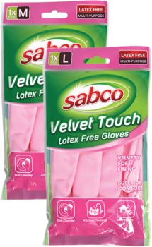 Sabco+Velvet+Touch+Gloves+Medium+or+Large+1+Pack