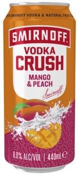Smirnoff+Crush+Mango+%26amp%3B+Peach+6%25+Cans+4x440mL