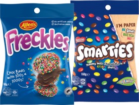 Allen%26rsquo%3Bs+Freckles%2C+Jaffas+or+Nestl%26eacute%3B+Smarties+Share+Pack+160g