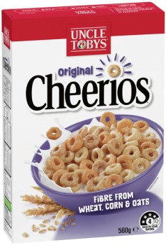 Uncle+Tobys+Cheerios+450-560g+Selected+Varieties