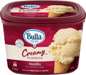 Bulla+Creamy+Classics+Ice+Cream+2+Litre+Selected+Varieties