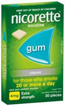 Nicorette+Quit+Smoking+Nicotine+Gum+Classic+30+Pack+Selected+Varieties