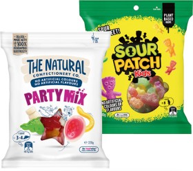 The-Natural-Confectionery-Co-130230g-Sour-Patch-Kids-Bag-190g-or-Pascall-Lollies-150300g-Selected-Varieties on sale