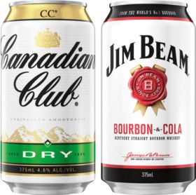 Canadian-Club-Dry-or-Jim-Beam-Cola-48-Cube-24-Pack on sale