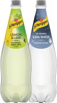 Schweppes+Natural+Mineral+Water%2C+Mixers+or+Soft+Drink+1.1+Litre+Selected+Varieties