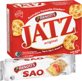 Arnott%26rsquo%3Bs+Jatz+225g%2C+Sao+250g+or+Clix+250g+Selected+Varieties