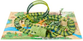 NEW-Somersault-Dinosaur-Vehicle-and-Track-Playset-250-Pieces on sale