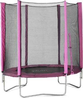 Plum-6ft-Junior-Trampoline-Pink-With-Enclosure-Net on sale