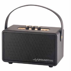 NEW+Laser+SoundTec+Retro+24W+BoomBox+with+Carry+Strap