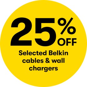 25-off-Selected-Belkin-Cables-and-Wall-Chargers on sale
