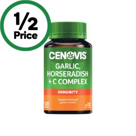Cenovis+Garlic%2C+Horseradish+%2B+C+Complex+Capsules+Pk+120%7E