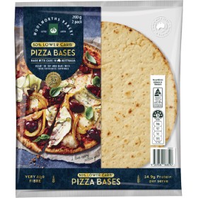 Woolworths+High+Protein+Low+Carb+Pizza+Bases+200g+Pk+2