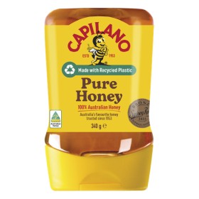 Capilano+100%25+Pure+Australian+Honey+or+Yellow+Box+Honey+Squeeze+340g