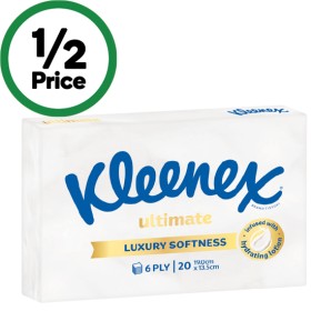 Kleenex+Ultimate+6+Ply+Tissues+Pk+20