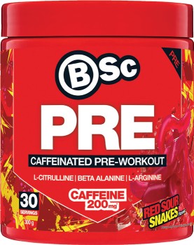 BSc-Pre-Caffeinated-Pre-Workout-300g on sale