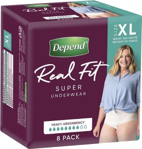 Depend-Real-Fit-Super-Underwear-Extra-Large-8-Pack on sale
