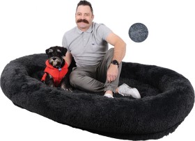 Cosy-Human-Size-Pet-Bed-Black-or-Grey on sale