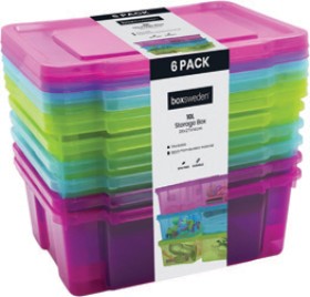 Storage-Boxes-10-Litre-6-Pack on sale
