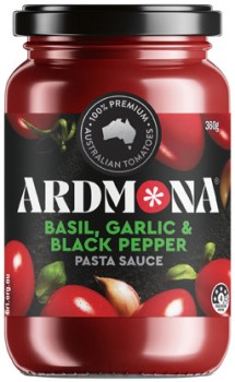 NEW+Ardmona+Basil%2C+Garlic+%26amp%3B+Pepper+Pasta+Sauce+360g