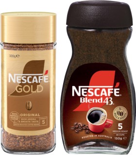 Nescaf-Blend-43-Instant-Coffee-140150g-or-Gold-90100g-Selected-Varieties on sale