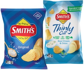 Smiths-Crinkle-Cut-Chips-150170g-or-Thinly-Cut-Chips-175g-Selected-Varieties on sale
