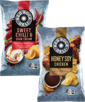 Red-Rock-Deli-Potato-Chips-150g-165g on sale
