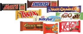 Mars-Nestl-Violet-Crumble-Chocolate-Bar-or-Reeses-Cup-30g-56g on sale