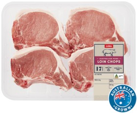 Coles-Australian-Pork-Loin-Chops-Large-Pack on sale