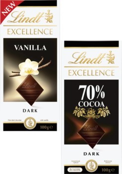Lindt-Excellence-or-Lindor-Block-Chocolate-80g-100g on sale