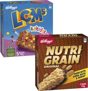 Kelloggs-LCMs-or-Nutri-Grain-Bars-5-Pack-100g-110g on sale