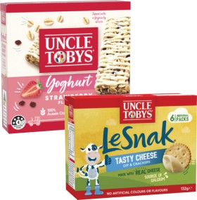 Uncle-Tobys-Muesli-Bars-145g-185g-or-Le-Snak-132g on sale