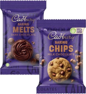 Cadbury+Baking+Chocolate+Blocks%2C+Chips+or+Melts+180g-225g
