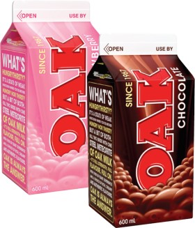 Oak-Flavoured-Milk-600mL on sale