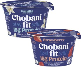 Chobani-FIT-Protein-Greek-Yogurt-160g on sale