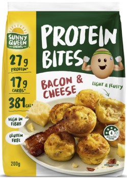 NEW-Sunny-Queen-Bacon-Cheese-Protein-Bites-200g on sale