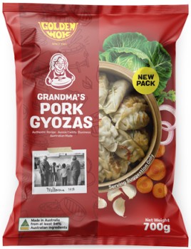 Golden-Wok-Grandmas-Pork-Gyozas-700g on sale
