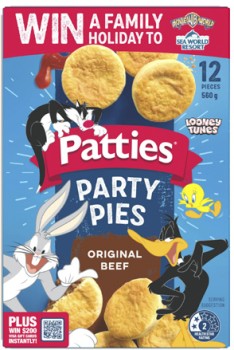 Patties-Party-Meat-Pies-12-Pack-560g on sale