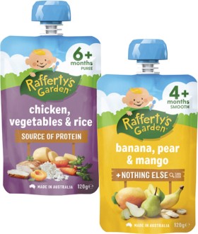 Raffertys-Garden-4-Months-6-Months-or-8-Months-Baby-Food-Pouch-120g on sale