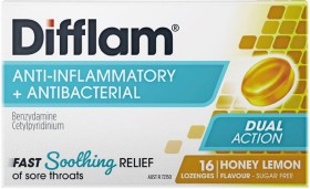 Difflam-Anti-Inflammatory-Antibacterial-16-Honey-Lemon-Flavour-Lozenges on sale