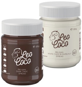 NEW+Leo+Coco+Hazelnut+Chocolate+Spread+325g+Selected+Varieties