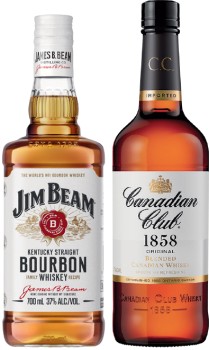 Jim+Beam+White+Label+Bourbon+or+Canadian+Club+Whisky+700mL