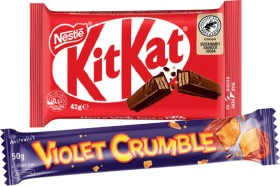 Nestl%26eacute%3B+Medium+Bars+35%E2%80%9150g%2C+Smarties+50g+or+Violet+Crumble+Chocolate+Bar+50g+Selected+Varieties