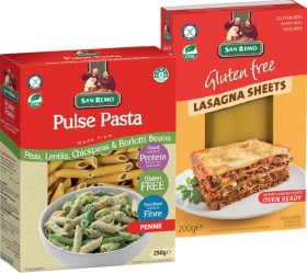 San-Remo-Gluten-Free-200350g-Spelt-250g-Pulse-Pasta-or-Pasta-Pro-250g-Selected-Varieties on sale